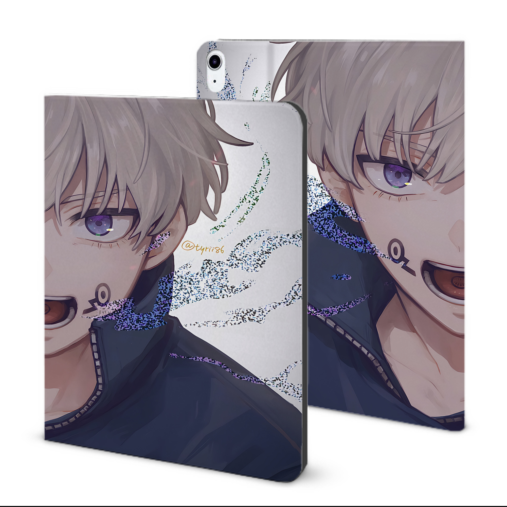 （画像用） 呪術廻戦 Jujutsu Kaisen IPad ケース ブック型 PUレザー TPU 耐衝撃 軽量 薄型 ペン収納なし 全面保護 IPad 各モデル対応
